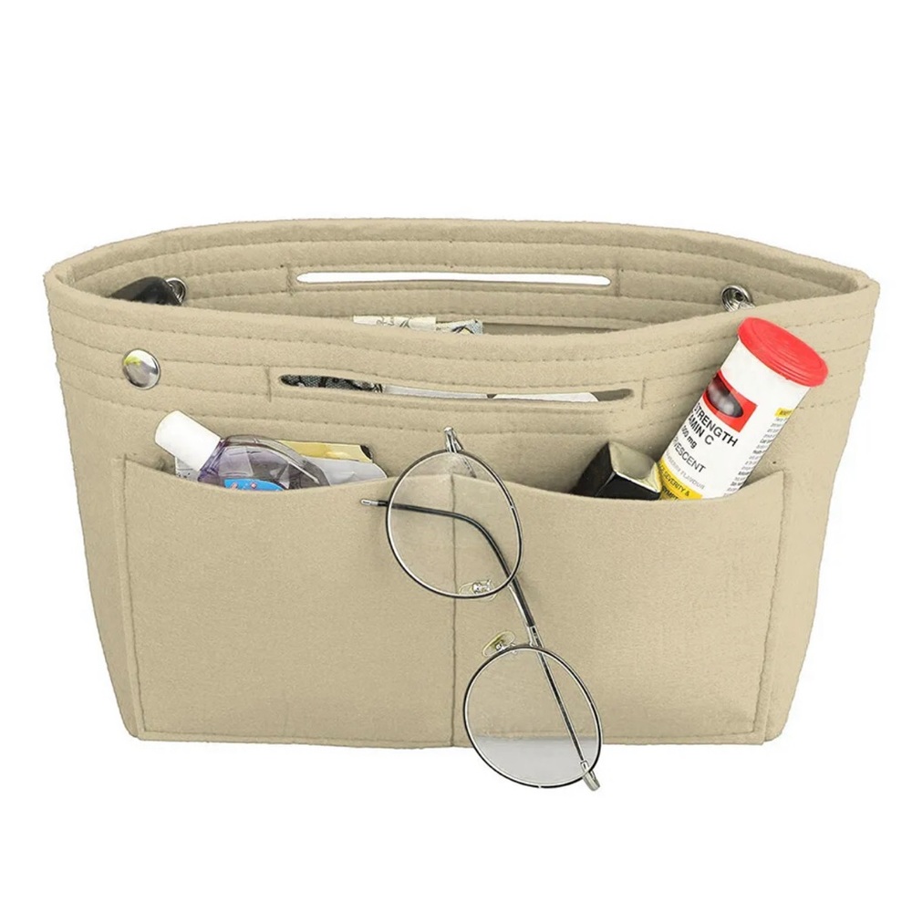 Felt handbag insert organizer